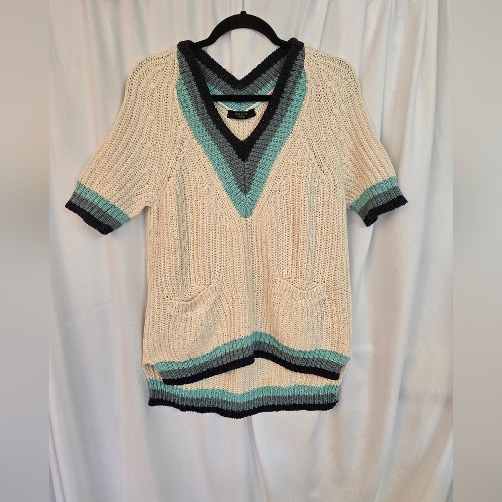 Weekend Max Mara V-Neck Knit Sweater with Pockets Size M